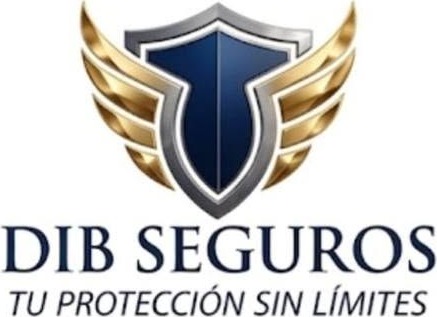 Logo de DIB Seguros, escudo azul con alas doradas